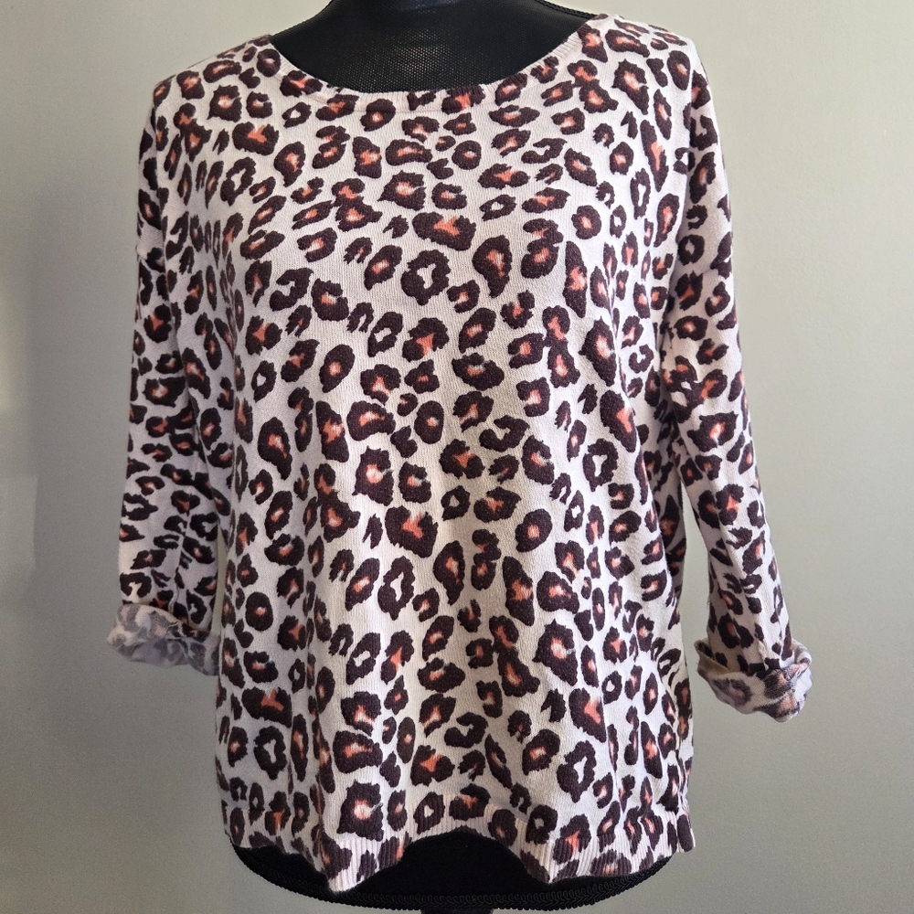 Scotch & Soda Animal Print Blouse - Black and Brown